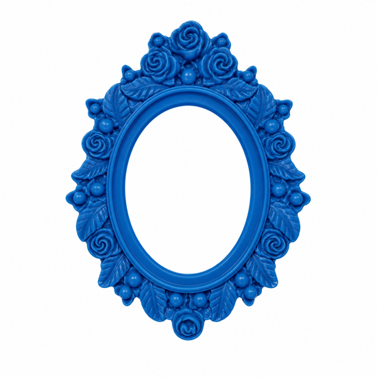 Molde de Silicona Marco Oval Floral Nº 3
