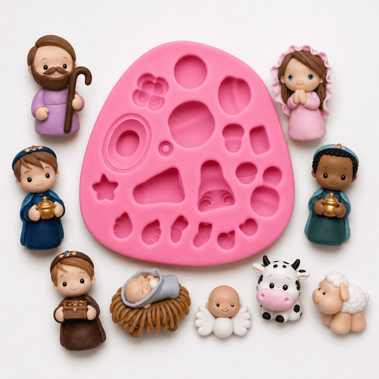 Molde Belén Kawaii para Porcelana Fría