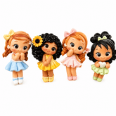 Mini muñecas kawaii realizadas con molde Mini Dolls AradiaShop