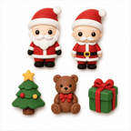 Figuras navideñas kawaii realizadas con molde Mini Navidad AradiaShop