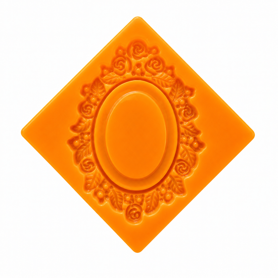 Molde de Silicona Marco Oval Floral Nº 3