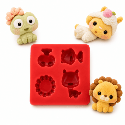 Molde de Silicona MiniPets Kawaii para Porcelana Fría
