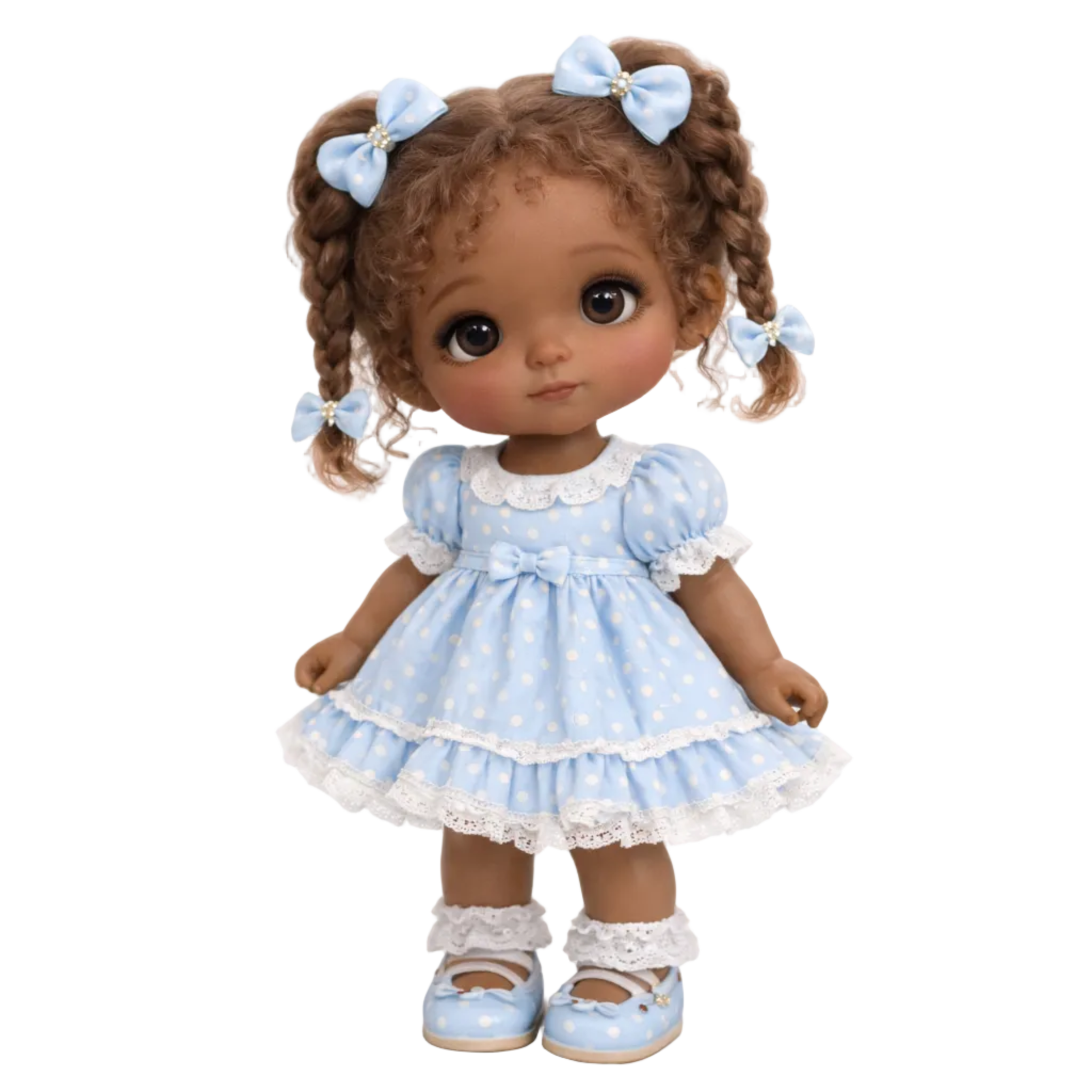 Muñecas con porcelana fria Dolls tono cacao claro AradiaShop acabado realista