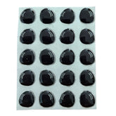 Ojitos adhesivos resinados modelo I negro clásico efecto 3D para muñecos, amigurumis y manualidades
