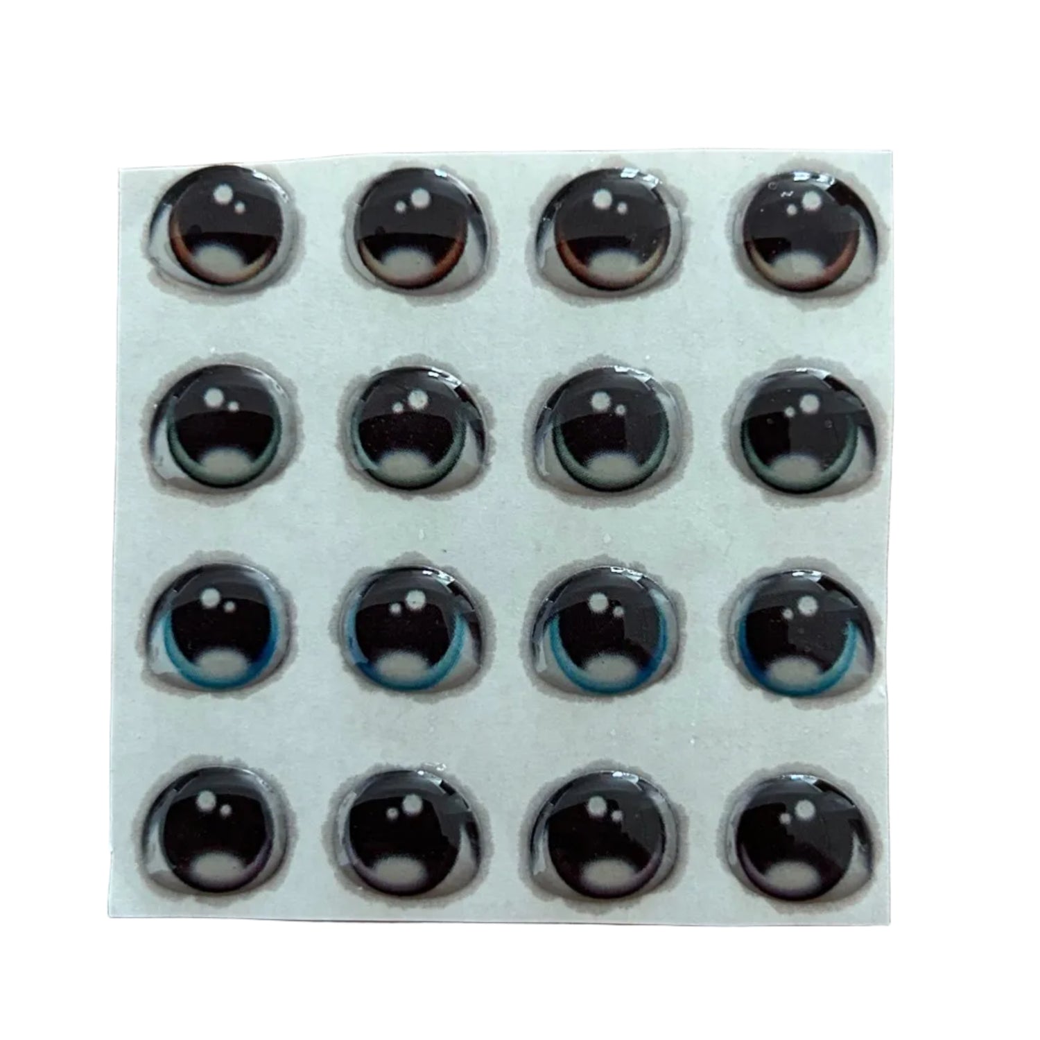 Ojitos adhesivos resinados modelo R bebé efecto 3D para muñecas, ositos y figuras infantiles adorables