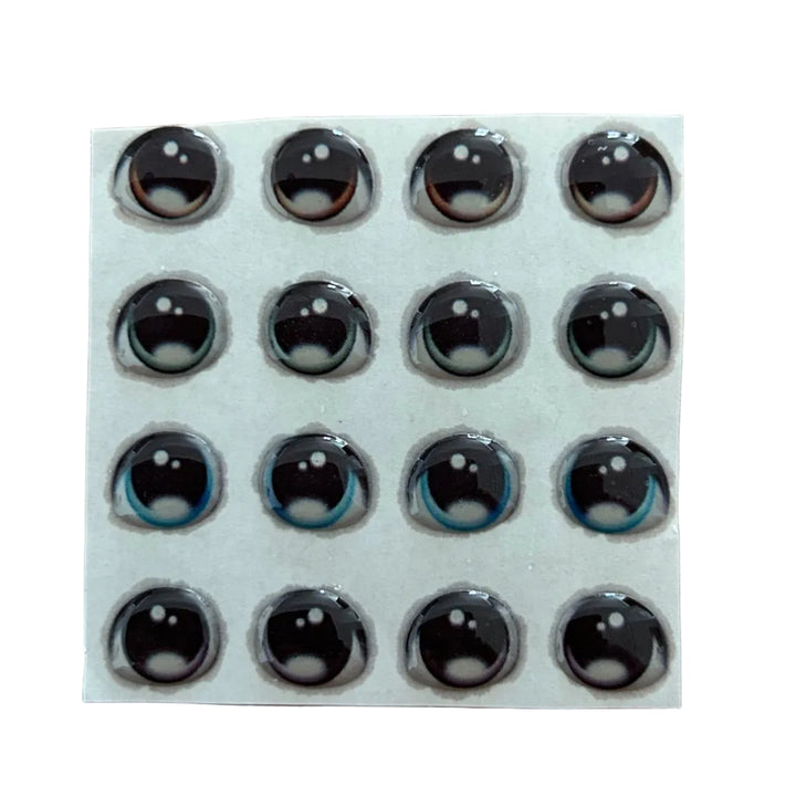 Ojitos adhesivos resinados modelo R bebé efecto 3D para muñecas, ositos y figuras infantiles adorables