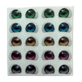 Ojitos adhesivos resinados modelo Z degradado suave con efecto difuminado ideal para muñecas tiernas y figuras delicadas