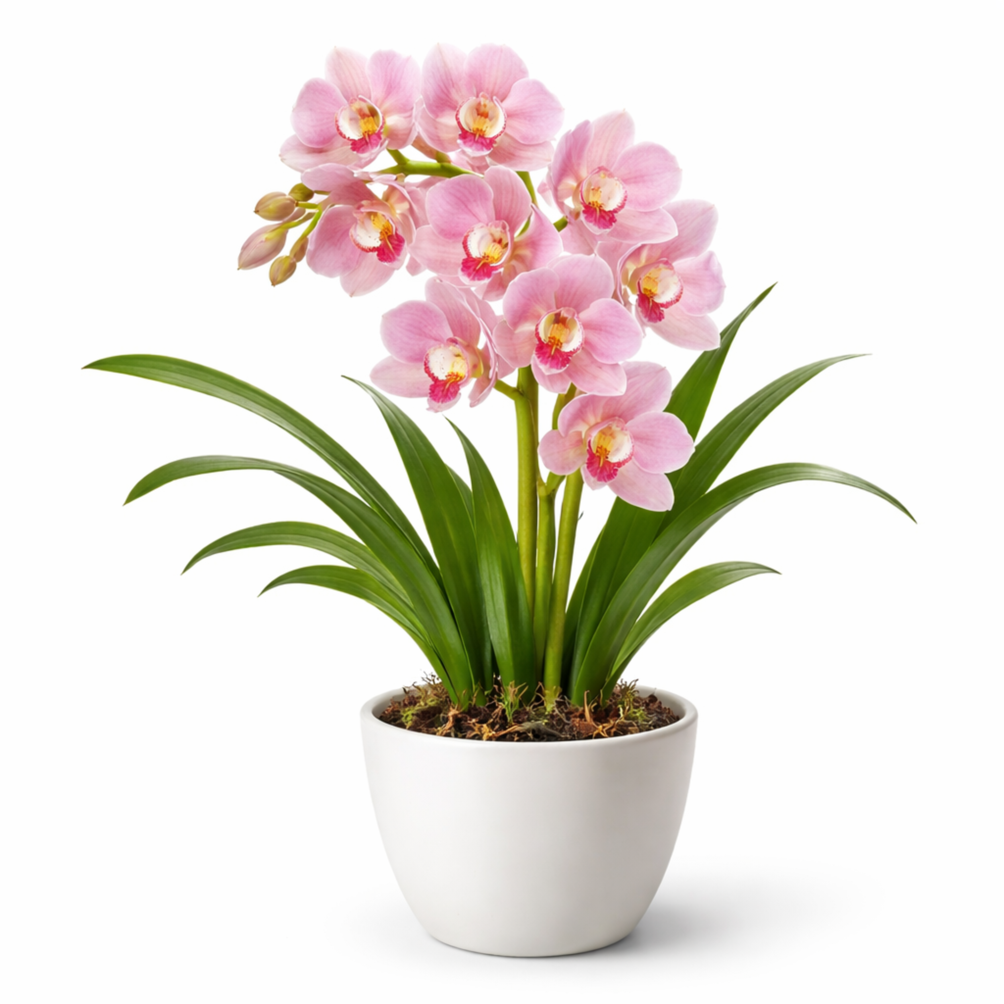 Orquidea Cymbidium realizada con porcelana fria usando cortadores AradiaShop