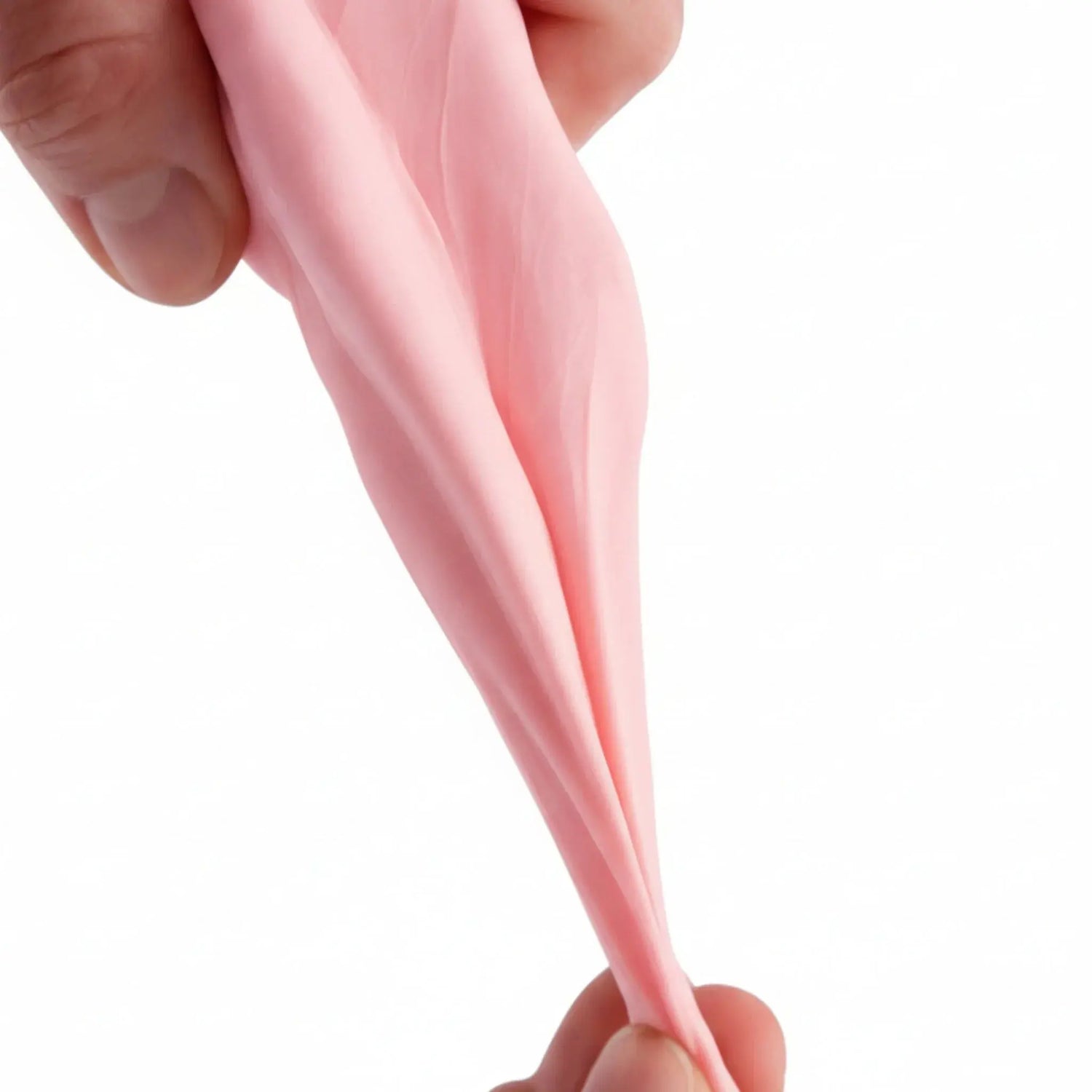 Porcelana fría cremosa elástica rosa AradiaShop mostrando flexibilidad y textura para modelado