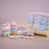 Porcelana fría cremosa pastel AradiaShop con figuras de ejemplo en colores suaves para modelado