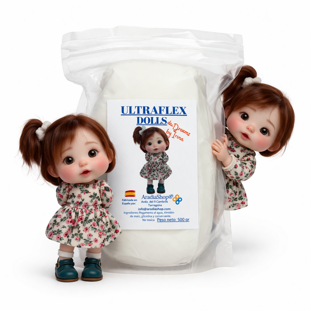 Porcelana fría Ultraflex Dolls con muñecas AradiaShop masa flexible ideal para modelado de figuras