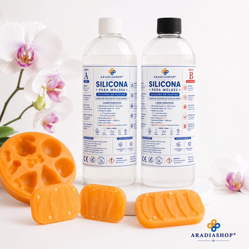 Silicona para Moldes de Platino 1A:1B AradiaShop AradiaShop