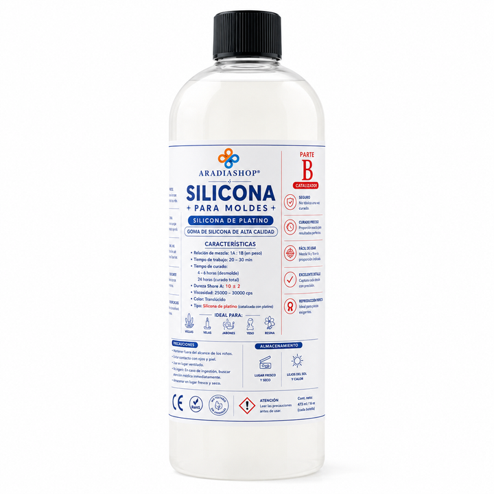 Silicona para Moldes de Platino 1A:1B AradiaShop AradiaShop